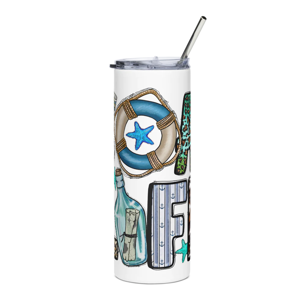 Boat Life 20 oz Stainless Steel Tumbler – Catch Me Coastal Line