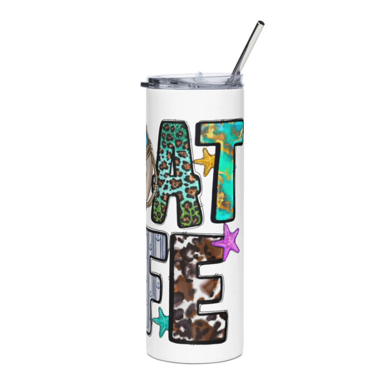 Boat Life 20 oz Stainless Steel Tumbler – Catch Me Coastal Line