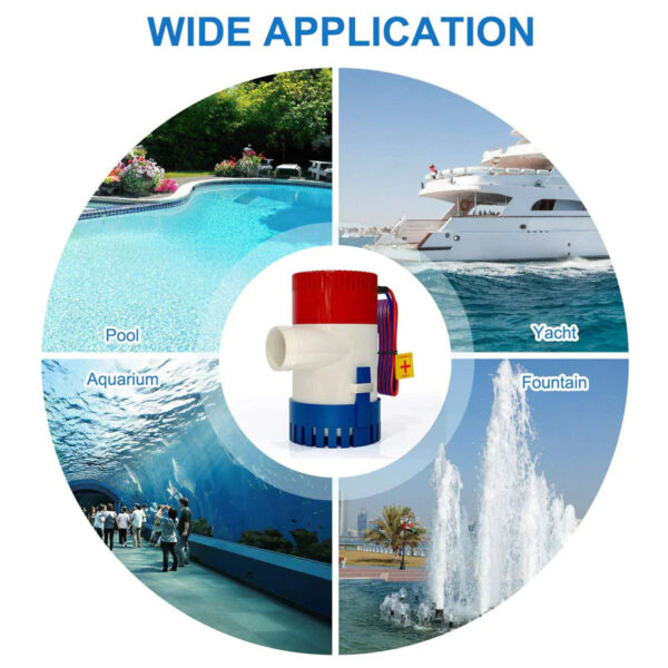 1100GPH 12V Electric Marine Submersible Bilge Sump Water Pump For Boat 3/4" Hose - Image 15